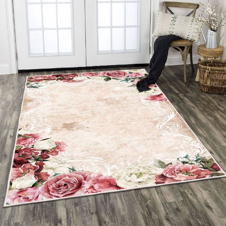 Käytävämatto Linento Els1814, beige/roosa, eri kokoja