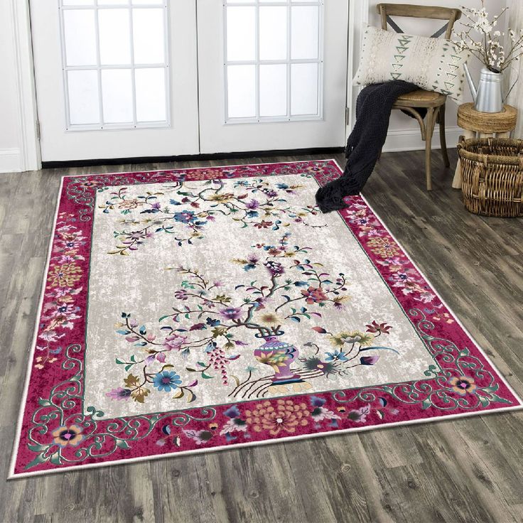 Matto Linento Els2021, 180x280cm, beige/punainen