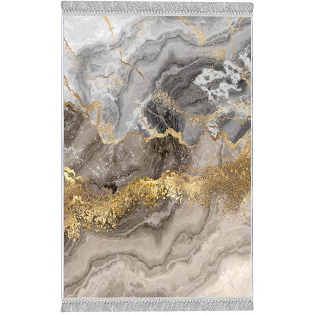 Käytävämatto Linento Els Titan 80x200cm harmaa/kulta