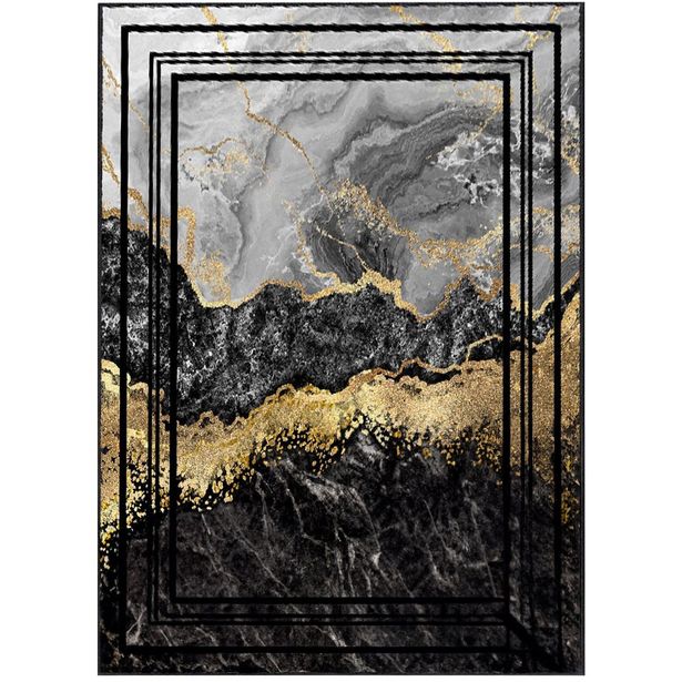 Matto Linento Els Borealis 180x280cm harmaa/kulta