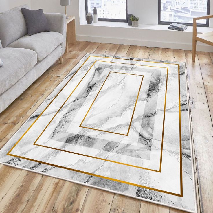 Käytävämatto Linento Els2384, 80x120cm, valkoinen