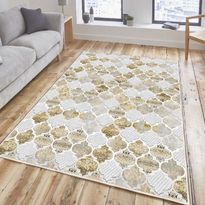 Käytävämatto Linento Els2389, 80x120cm, beige/valkoinen