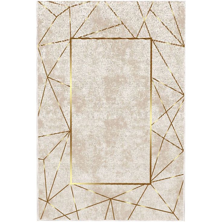 Käytävämatto Linento Els Veer 100x300cm vaaleanbeige/kulta