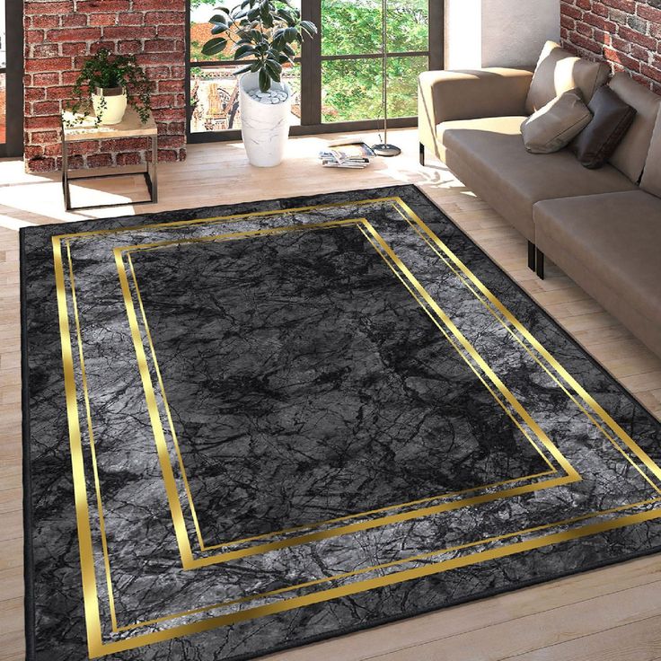 Matto Linento Els Heep 160x230cm harmaa/kulta