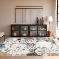 Matto Linento Els-E, 100x300cm, ruskea/sininen