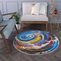 Pyöreä matto Linento Woopamuk491, Ø80cm, monivärinen