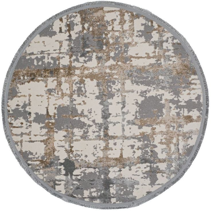 Pyöreä matto Linento Notta 1100 Ø120cm harmaa/beige