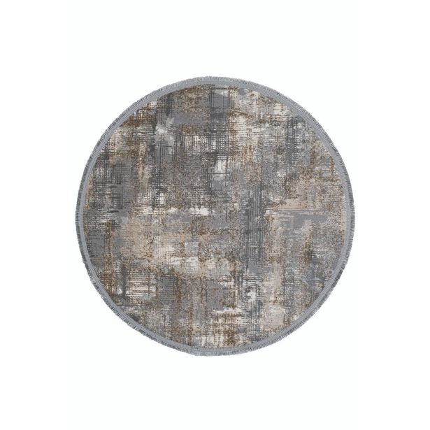 Pyöreä matto Linento Notta 1107 Ø100cm harmaa/beige