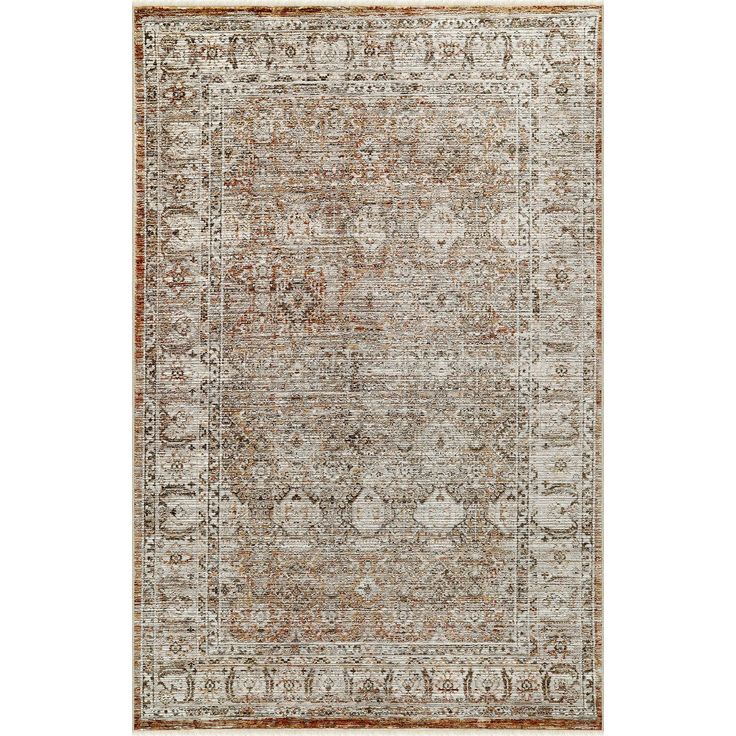 Matto Linento Flora Fl006 120x175cm harmaa/ruskea