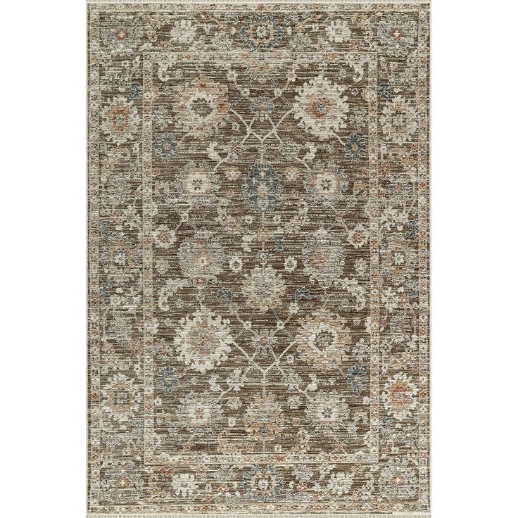 Matto Linento Flora Fl009 120x175cm harmaa/ruskea