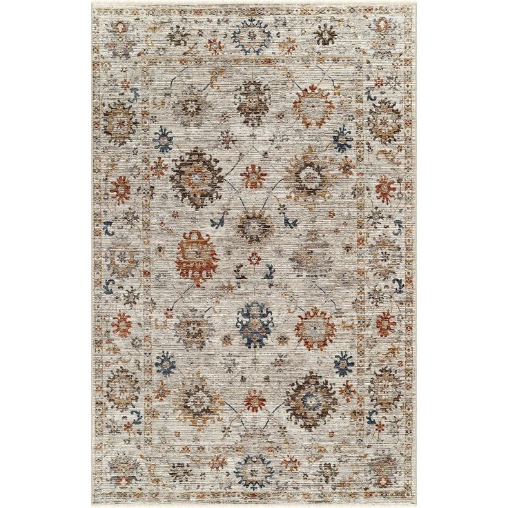 Matto Linento Flora Fl010 120x175cm harmaa/ruskea