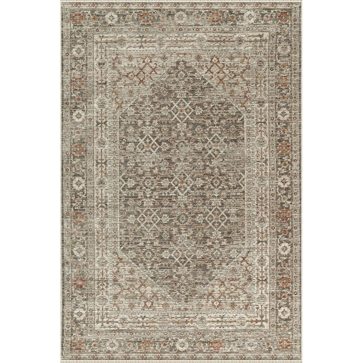 Matto Linento Flora Fl011 120x175cm harmaa/ruskea