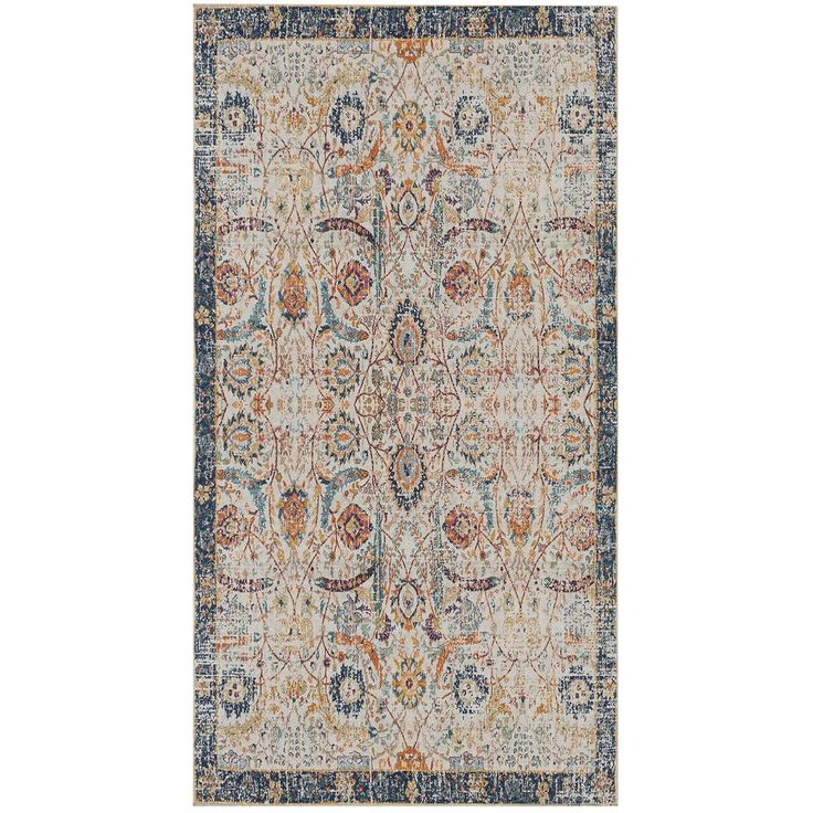 Käytävämatto Linento Woopamuk Luvia 80x200cm beige/oranssi/sininen