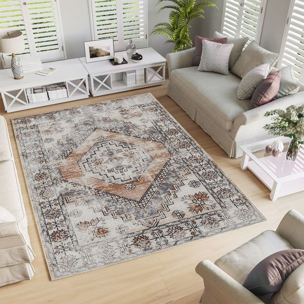 Käytävämatto Linento Woopamuk322, 80x300cm, beige/ruskea