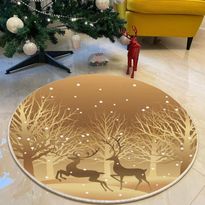 Joulumatto Linento Woopamuk451, Ø140cm, kulta