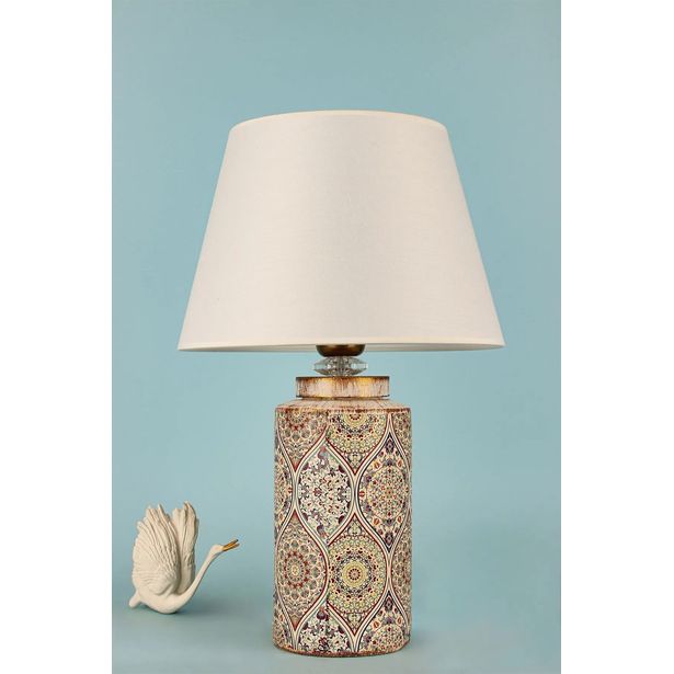 Pöytävalaisin Linento Lighting BK050, ø30cm, E27, max. 40W, IP20, monivärinen/kerma