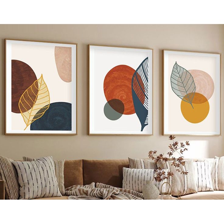 Taulusetti Linento Shapes of Nature, 50x70cm, monivärinen