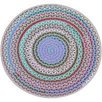 Pyöreä matto Linento Wookece266, Ø70cm, monivärinen