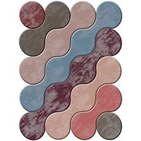 Kynnysmatto Linento Wookece291, 50x80cm, viininpunainen