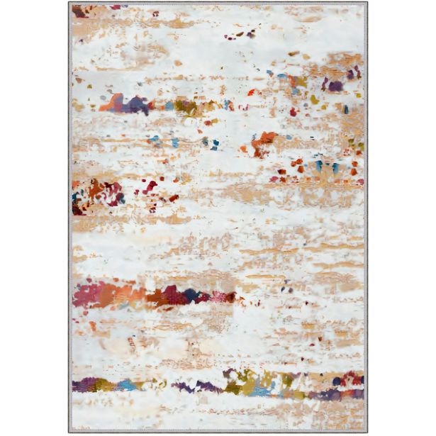 Matto Linento Wookece Senja 40x60cm valkoinen/beige/monivärinen