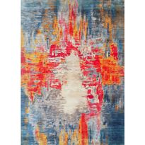 Käytävämatto Linento Wookece317, 80x150cm, punainen/sininen