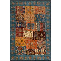 Matto Linento Eexfab Kalima 160x230cm sininen/oranssi, Verkkokaupan poistotuote