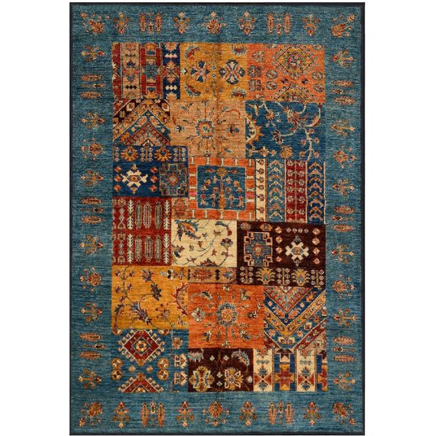 Matto Linento Eexfab Kalima 160x230cm sininen/oranssi