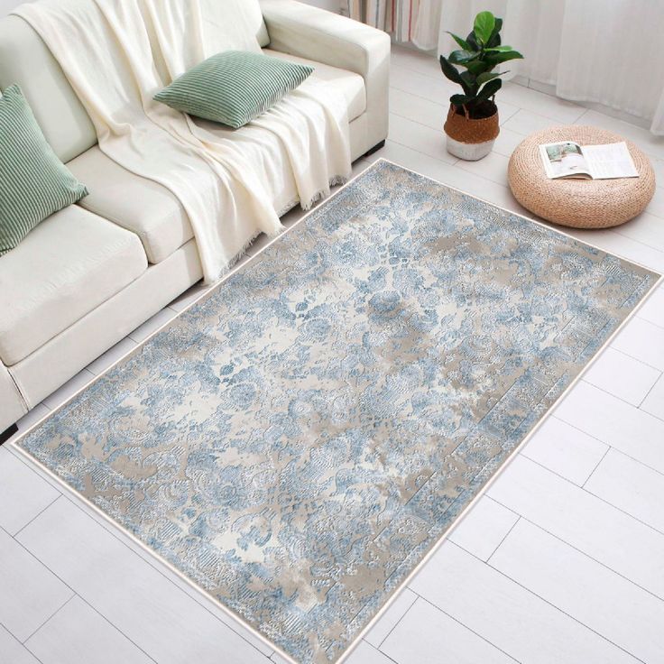 Matto Linento EEXFAB797, 60x100cm, beige/sininen