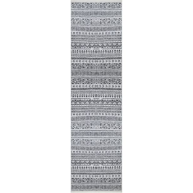 Käytävämatto Linento Ari 80x300cm mustavalkoinen