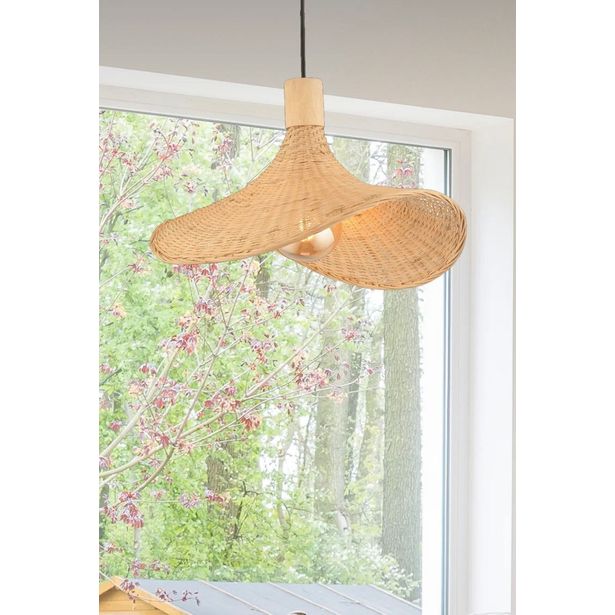 Riippuvalaisin Linento Lighting BRZ-340028, ø40cm, E27, max. 40W, IP20, bambu