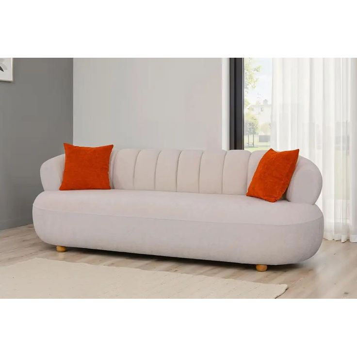 Sohva Linento Furniture New Roma, 3-istuttava, valkoinen