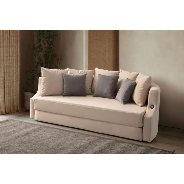 Vuodesohva Linento Furniture Letto, 3-istuttava, USB-portilla