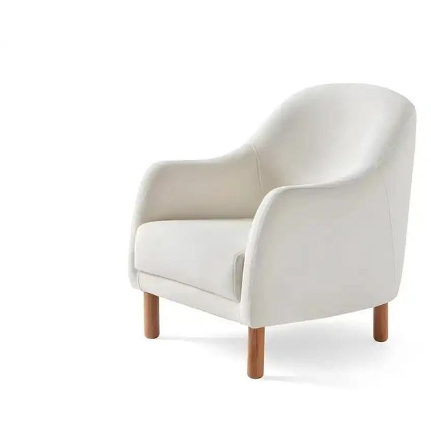 Nojatuoli Linento Furniture Aries, valkoinen bouclé