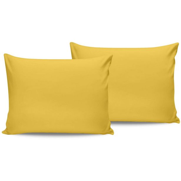 Tyynyliina Linento Dark Yellow, 50x80cm, 2kpl, tummankeltainen
