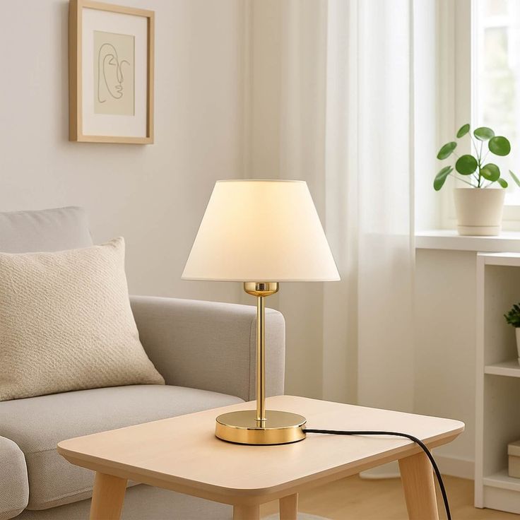 Pöytävalaisin Linento Lighting 241947, ø22cm, E27, max. 40W, IP20, kerma