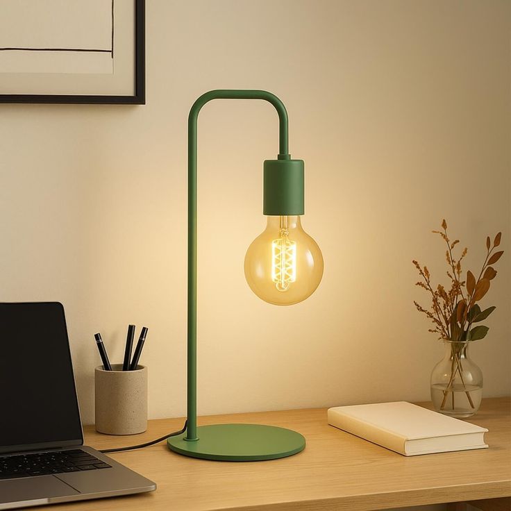 Pöytävalaisin Linento Lighting 241916, ø3cm, E27, max. 40W, IP20, minttu