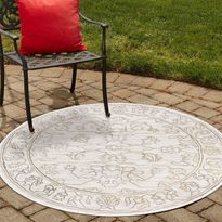 Pyöreä matto Linento WOOBTNY0182, Ø120cm, kerma