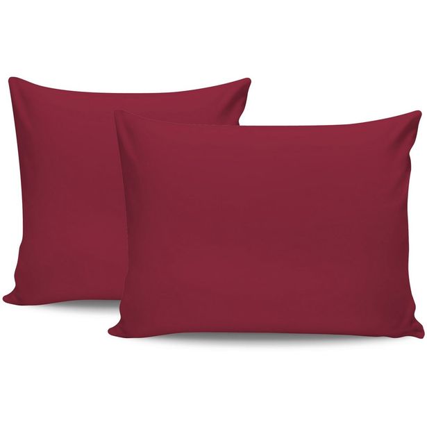Tyynyliina Linento Tonne Rosse, 50x80cm, 2kpl, viininpunainen