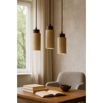 Riippuvalaisin Linento Lighting Babil C, 3-osainen, GU10, IP20, max. 10W, tummanruskea/beige