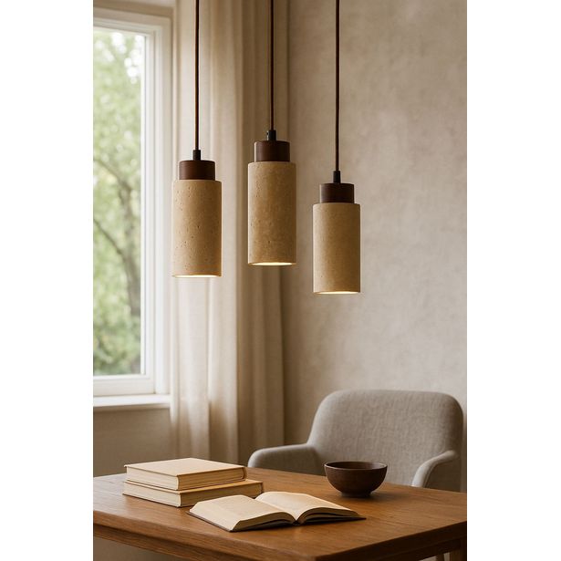 Riippuvalaisin Linento Lighting Babil C, 3-osainen, GU10, IP20, max. 10W, tummanruskea/beige