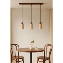 Riippuvalaisin Linento Lighting Babil R, 3-osainen, GU10, IP20, max. 10W, tummanruskea/beige