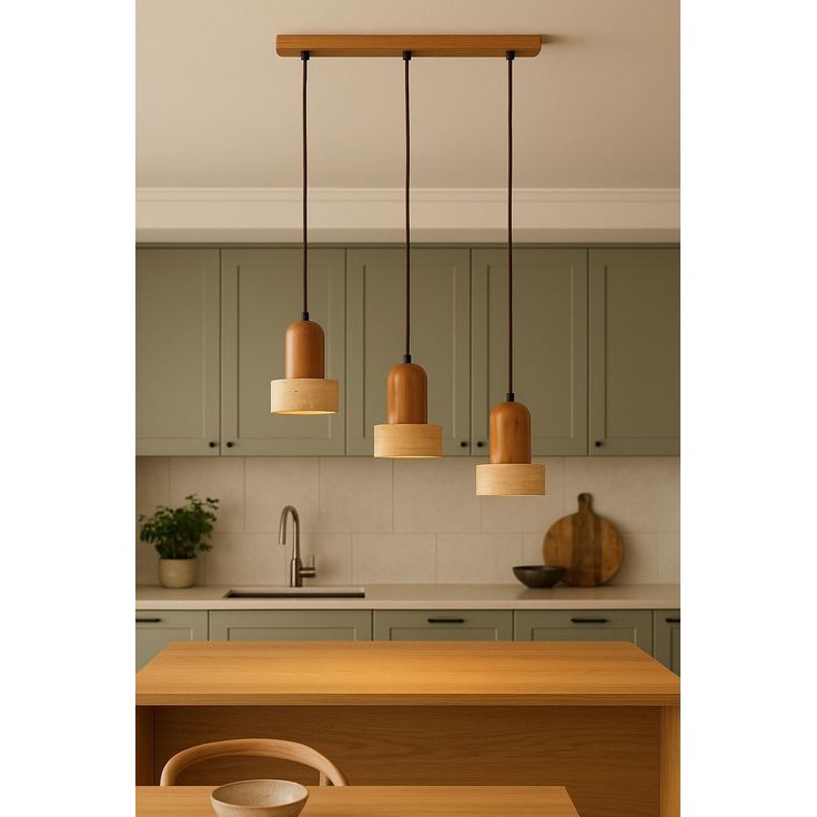 Riippuvalaisin Linento Lighting Loer-R, 4-osainen, E27, max. 40W, IP20, tammi/beige