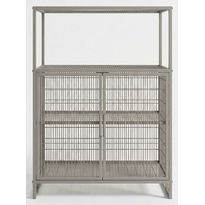 Säilytyskaappi Linento Furniture Kron, 91.5cm, metalli, harmaa