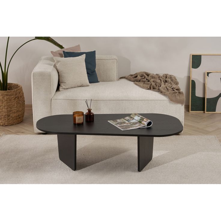 Sohvapoöytä Linento Furniture Ovalis, 130x65cm