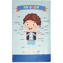 Lastenhuoneen matto Linento My Body, 140x190cm, sininen