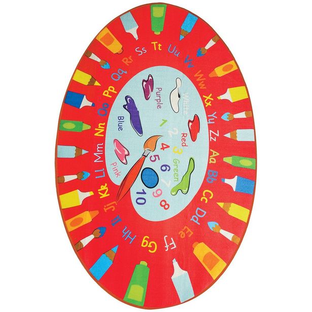 Lastenhuoneen matto Linento Palette, 100x160cm, punainen