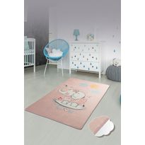 Lastenhuoneen matto Linento Lovely, 140x190cm, vaaleanpunainen