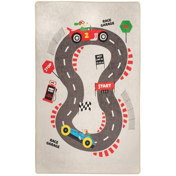 Lastenhuoneen matto Linento Game, 140x190cm, beige