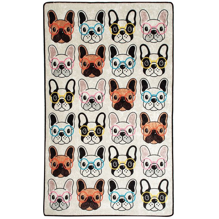Lastenhuoneen matto Linento Dogs 2, 140x190cm, beige