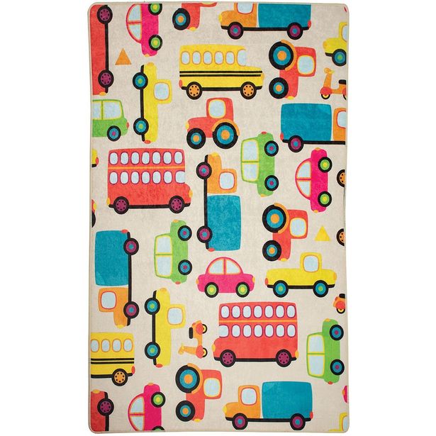 Lastenhuoneen matto Linento Cars 140x190cm monivärinen